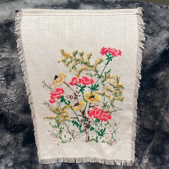 Floral Embroidered Wall Hanging - Picture 6 of 16